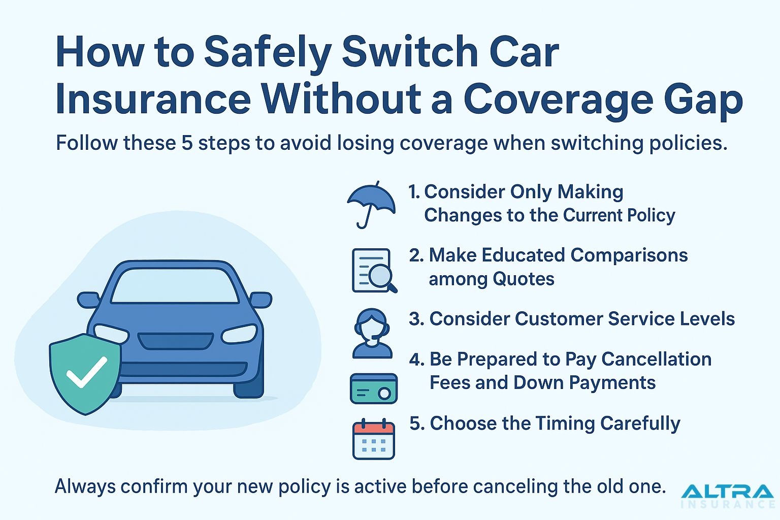 How to Safely Switch Car Insurance without a Coverage Gap
